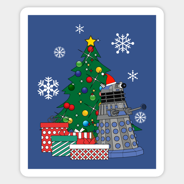 Dr Who Dalek Around The Christmas Tree Sticker by Nova5